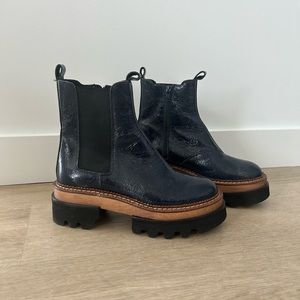 Blue free people boots